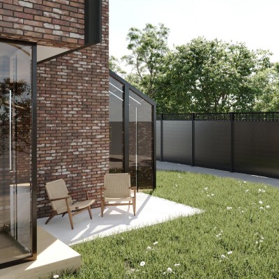 Aluminium Privacy Panel With Posts