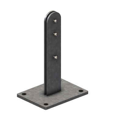 Bolt Down Fence Post Support