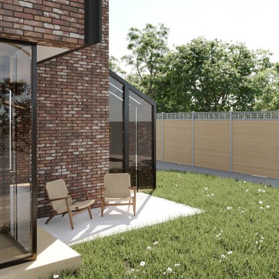 Horizontal Cheadle Panel With Steel/Aluminum Posts - 2100mm Height