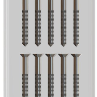 1 Bag of 10 Fixing Screws - M4 x 40mm Countersunk Single Thread